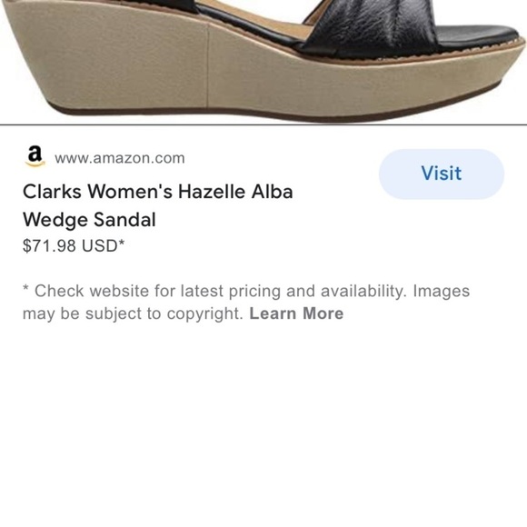 Clarks Hazelle Alba wedge Sandals bronze size 9.5 - Picture 11 of 11